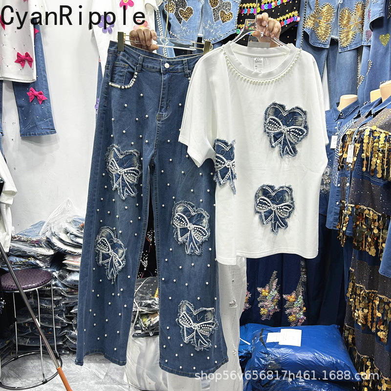 Ensemble deux pièces pour femm - Embroidery Cotton Shirt avis et prix