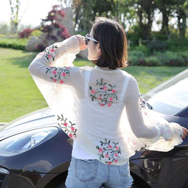 Châle de plage en mousseline d - Embroidery Cotton Shirt avis et prix
