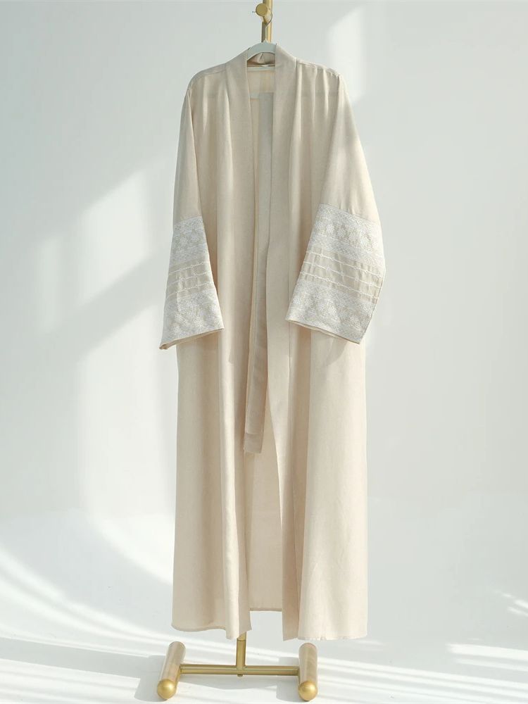 Ramadan Eid noir ouvert Kimono - Embroidery Kebaya avis et prix