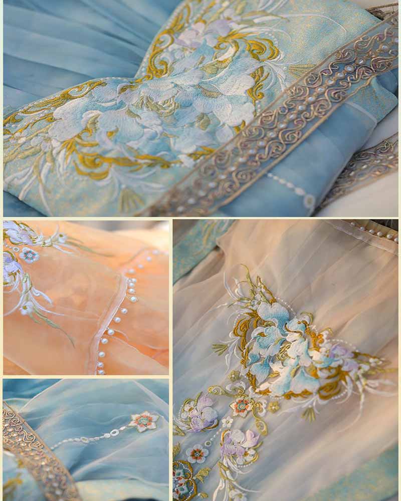Robe Hanfu chinoise pour femme - Embroidery Yellow Dress avis et prix